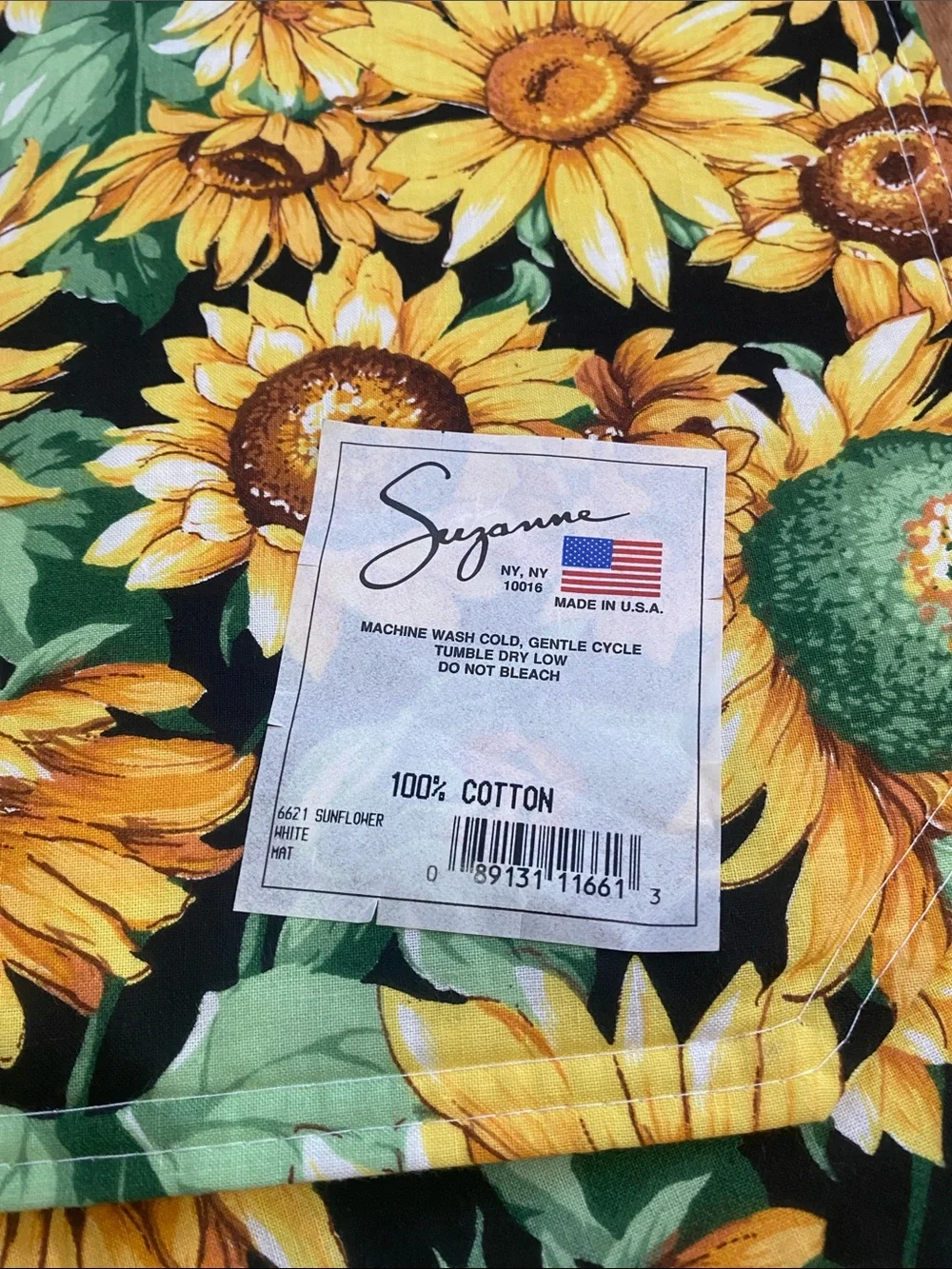 Suzanne Betro Sunflower Placemat Set – Yellow & Green